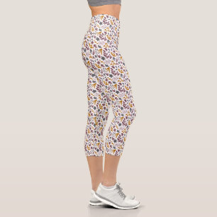Botanical Pattern Customise Capri Leggings