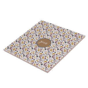 Botanical Pattern Customise Ceramic Tile