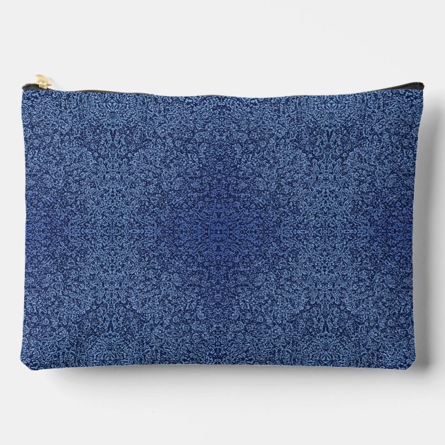 Botanical Pattern in Blue 2 Accessory Pouch (Front)