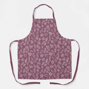 Botanical Pattern Muted Plum - Apron