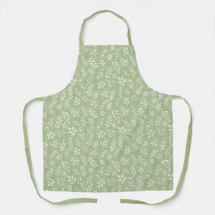 Botanical Pattern Sage Green - Apron