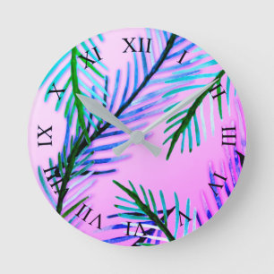 Botanical Pattern Wall Clock
