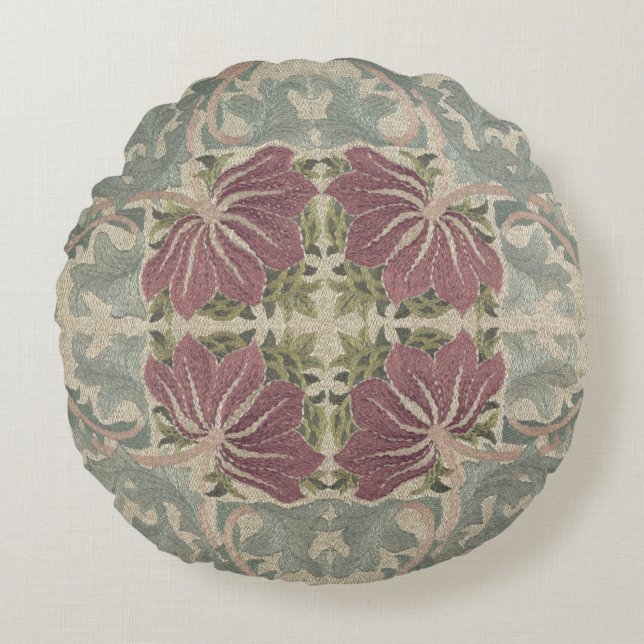 Botanical Pattern - William Morris Throw Pillow (Front)