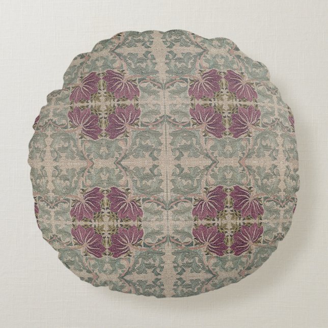 Botanical Pattern - William Morris Throw Pillow (Front)