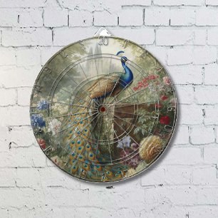 Botanical: peacock near castle in English garden  Dartboard