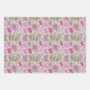 Botanical Peony Eucalyptus Girl Baby Shower  Wrapping Paper Sheet