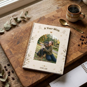 Botanical Personalised Dog Photo Easy Custom Planner