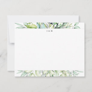 Botanical Personalised Monogram Stationery Card