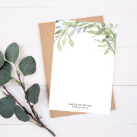 Botanical Personalised Monogram Stationery Paper