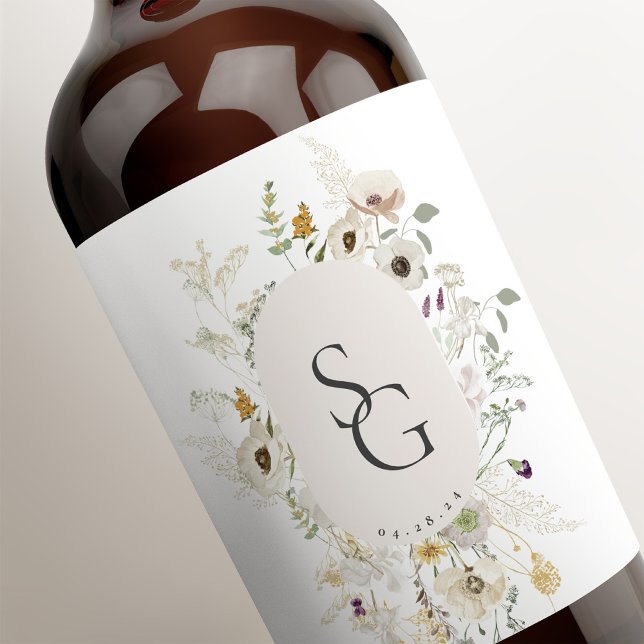 Botanical Personalised Wine Label (Creator Uploaded)