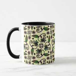 botanical petals coffee mug