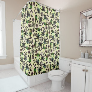 botanical petals shower curtain