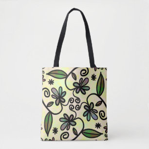 botanical petals tote bag