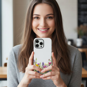 Botanical Phone Case with Wildflowers   iPhone 