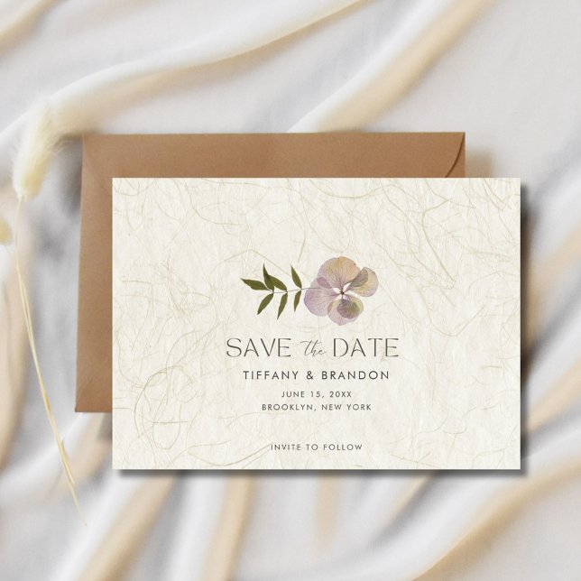 Botanical Photo Garden Wedding Save The Date (Botanical Photo Garden Wedding Save The Date)