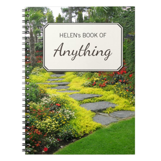 Botanical Photo Motive Personalised Notebook (Front)