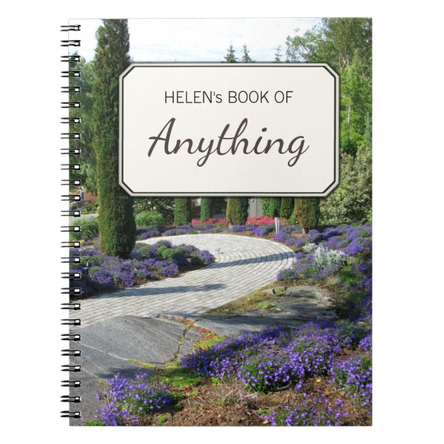 Botanical Photo Motive Personalised Notebook (Front)