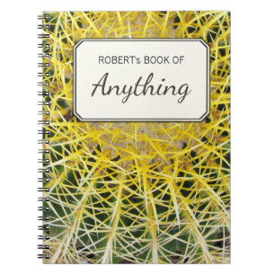 Botanical Photo Tropical Cactus Personalised Notebook