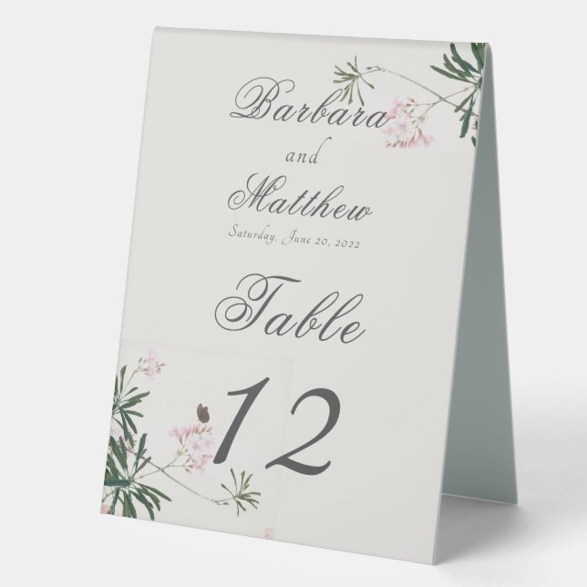 Botanical Pink Blossom with Butterfly Elegant (Front)