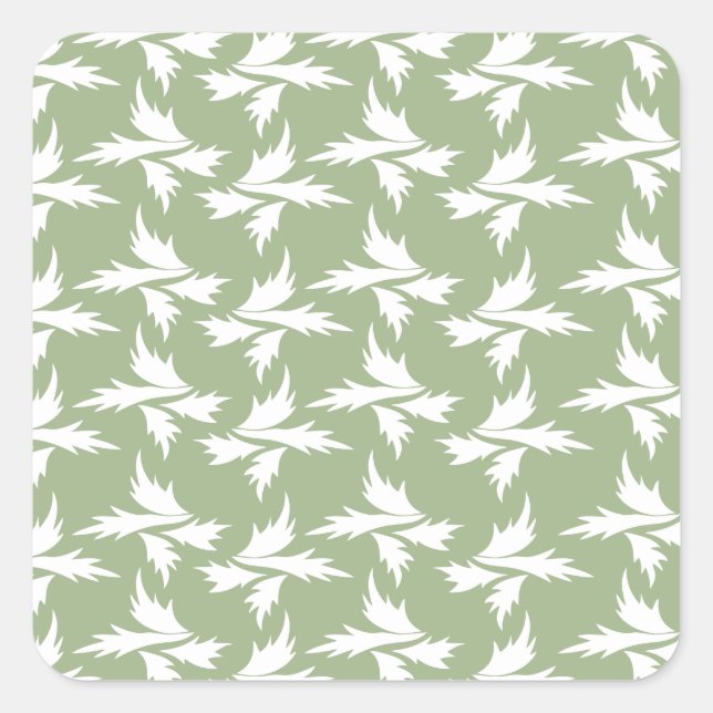 botanical plants square sticker (Front)