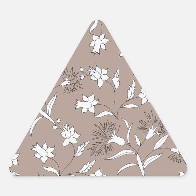 botanical plants triangle sticker (Front)