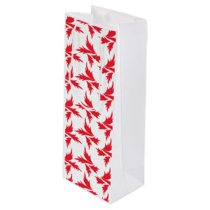 botanical plants wine gift bag
