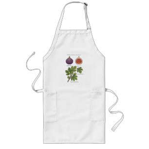 Botanical Plate Fig Ficus Carica Long Apron