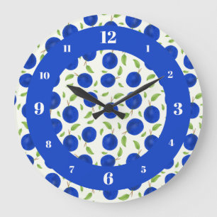 Botanical Plums Collection Large Clock
