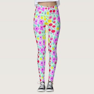 Botanical PomPoms All-Over-Print Leggings
