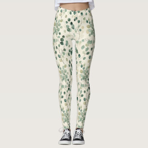 Botanical Pressed Leaves Pattern – Fern Print (2) Leggings