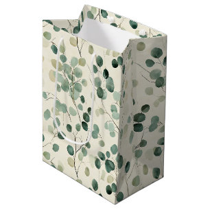 Botanical Pressed Leaves Pattern – Fern Print (2) Medium Gift Bag