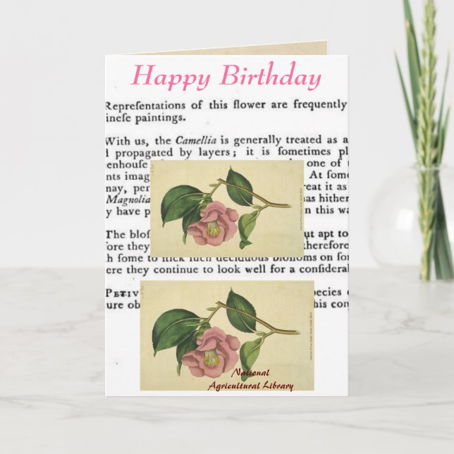 Botanical Print Birthday Card (Front)