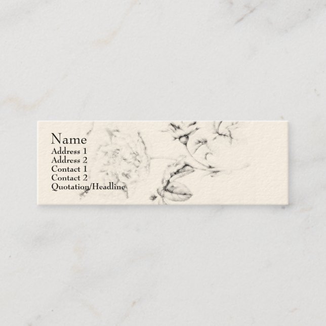 Botanical Print Calling Card (Front)