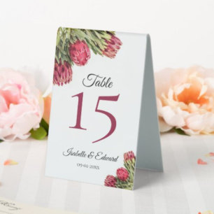 Botanical Protea Floral Elegant Typography Design