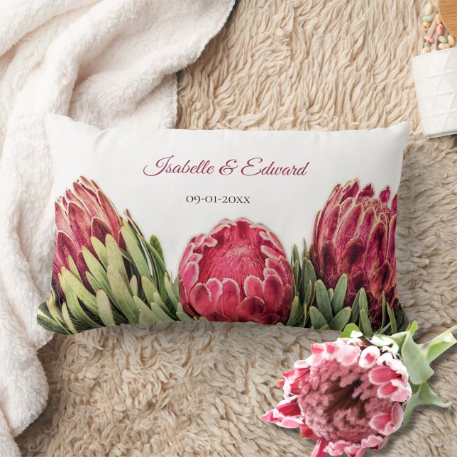 Botanical Proteas Floral Couple's Kneeling Pillow (Creator Uploaded)