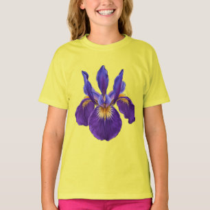 Botanical Purple Iris Print Tee