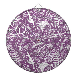 Botanical Purple Modern Dartboard