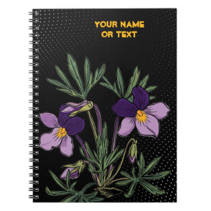 Botanical Rebel: The Bird's-foot Violet Pop Art Notebook