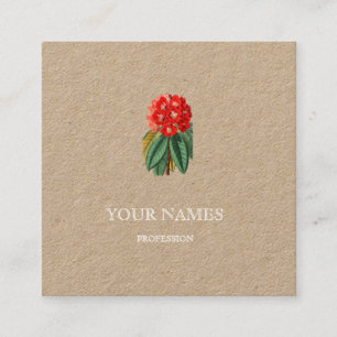 BOTANICAL "RHODODENDRON" BUSINESS CARD