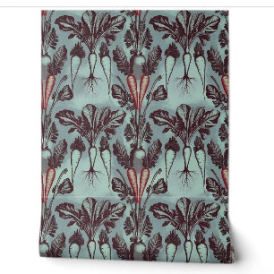 Botanical Root Vegetables Wallpaper & Curtains