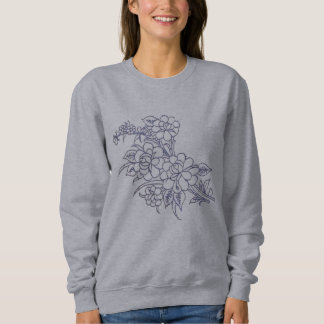 Botanical Rose Bouquet Line Art Women's Shirt