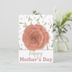 Botanical Rose Mother´s Day Holiday Card