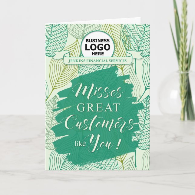 Botanical ROUND Logo Business for Customers Announcement (Front)