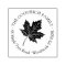 Botanical Round Maple Leaf Return Address. 