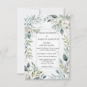 Botanical Rustic Floral RSVP Card