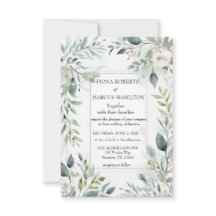 Botanical Rustic Floral Save the Date Card