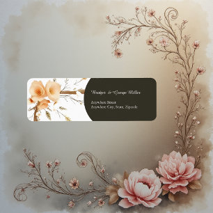 Botanical Rustic Warm Return Address Label