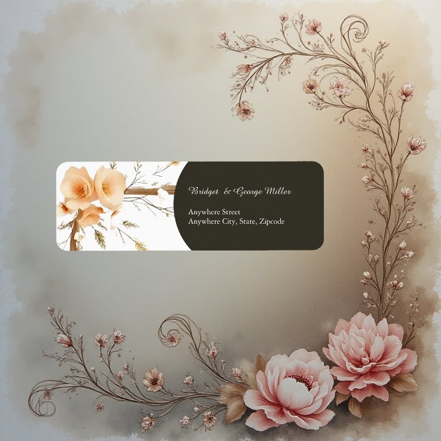 Botanical Rustic Warm Return Address Label (Creator Uploaded)