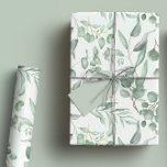 Botanical Sage Green Eucalyptus Watercolor Wrapping Paper Sheet<br><div class="desc">Enjoy this lovely romantic design featuring watercolor eucalyptus botanicals.</div>