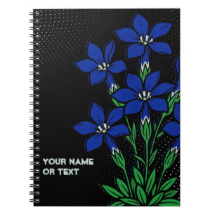 Botanical Sapphire: The Spring Gentian Pop Art Notebook